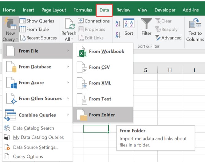 Import All CSV Files In A Folder Into Excel Master Data Analysis